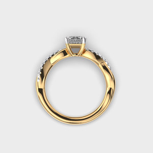 14K Yellow Gold IGI Certified Lab Grown CVD Emerald Cut 1CT <b>Diamond</b> <b>Ring</b> 0.4CT Side Stones VS1 F Luxury Bridal Engagement - Product Image 4