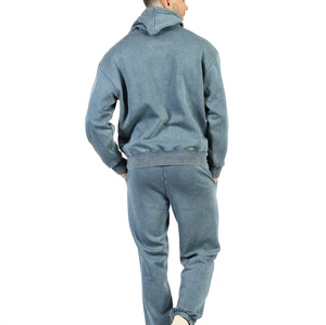 Latest Design Men Embroidered Breathable Winter Streetwear Tracksuit Jogging Suits 100% Cotton Sweatpants Hoodie <b>Set</b> Regular Fit - Product Image 4