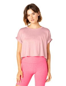 Camisetas Deportivas de Algodón Ecológicas y Ligeras para Mujer, Diseño 2026, Cuello Redondo, Manga Corta, Secado Rápido - Product Image 1