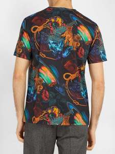 เสื้อยืดผู้ชายลายกราฟิกนามธรรม พิมพ์ลายแบบซับลิเมชั่น แขนสั้น คอกลม ทรงปกติ ผ้าถัก 100% สไตล์สตรีทแวร์ - Product Image 6