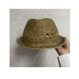 Vente en gros de chapeaux Fedora en jonc de mer garnis de ruban pour hommes Logo imprimé personnalisé Accessoires de vêtements pour le ski et la fête à la maison - Product Image 1