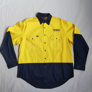 Camisa de Trabajo de Manga Larga con Logotipo Personalizado, Costuras de Algodón, Color Otoñal, Ropa de Trabajo Cómoda y Segura para Hombre - Product Image 1