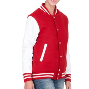 Veste universitaire personnalisée pour femme, toucher doux, manches en cuir véritable, manteau en laine style Letterman, vêtement d'extérieur, tenue de baseball tendance - Product Image 2