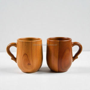 Tasse et tasse en bois naturel fabriqués à la main Conception durable écologique Parfait pour le thé, le café et les boissons chaudes et l'utilisation quotidienne - Product Image 3