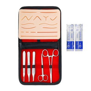 Kit d'entraînement à la suture avec coussinet de peau à 3 couches et ensemble de 17 instruments d'entraînement en acier inoxydable pour étudiants en médecine - Product Image 6