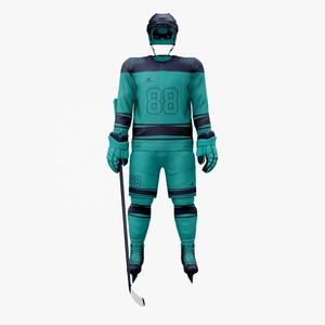 Conjunto de Jersey y uniforme de hockey sobre hielo personalizado de sarga de aparejos OEM diseñado a medida para practicar hockey sobre hielo en equipo - Product Image 4