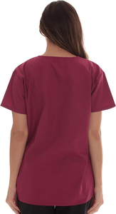 Tenues médicales pour femmes, ensembles de blouses à col en V et manches courtes, en coton et polyester tissé, plusieurs couleurs disponibles - Product Image 3