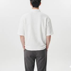 เสื้อกอล์ฟผ้าคอตตอนถักเนื้อหนัก 180 กรัม สำหรับผู้ชาย สีตามสั่ง ไซส์ใหญ่พิเศษ สไตล์ลำลองทางธุรกิจ แห้งเร็ว มีกระเป๋า  รับสั่งทำพิเศษ - Product Image 5