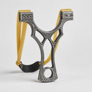 Damascus Steel Slingshot Traditional Handmade Decorative Display Piece Pattern Steel Design Collector Home Office Decoration - Product Image 3