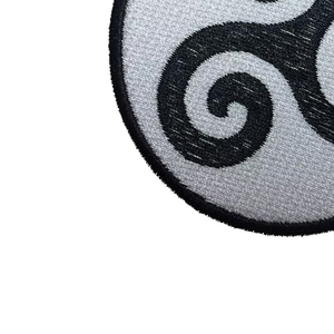 High Quality Handmade Custom Embroidered Twill Fabric Name Badge Applique Clothing Embroidery Patch Custom Colors <b>Designs</b> - Product Image 5