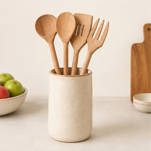 Ensemble de cuillères de cuisine en bois écologiques, antiadhésives, résistantes à la chaleur, ustensiles de cuisine en bois, outils de cuisson pour ustensiles de cuisine antiadhésifs - Product Image 6