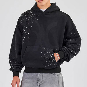 Sudadera con Capucha de Algodón con Pedrería, Estilo Casual Urbano, Diseñada para un Uso Diario Cómodo y con un Estilo Moderno - Product Image 3