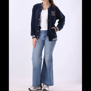 Nueva Chaqueta Impermeable y Cortavientos para Hombre, con un Solo Botón, Parche de Sherpa Bordado, Transpirable, de Longitud Regular, Estilo Varsity - Product Image 4