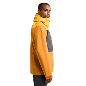 Veste coupe-vent imperméable à capuche pour homme avec blocs de couleur et fermeture éclair sur le devant, style sportif, finition hiver - Product Image 3