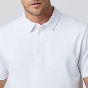 Camiseta de hombre con cuello vuelto, costuras de alta calidad, diseño de logotipo personalizado y precio económico / Material duradero de alta calidad - Product Image 2