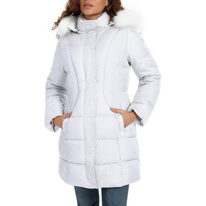 Manteaux d'hiver pour femmes, vestes en duvet mi-longues chaudes, vêtements d'extérieur avec capuche en fourrure amovible, élégantes, épaisses et isolées pour le froid - Product Image 3