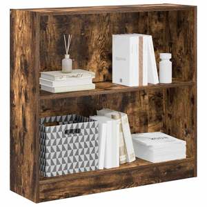 Bibliothèque rectangulaire moyenne en bois d'ingénierie chêne fumé – Collection de bibliothèques élégantes - Product Image 4