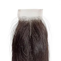 Closure en dentelle HD 2x6 pour cheveux indiens, lisses, vierges Remy, noirs naturels doux