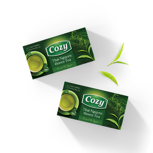 Sachets de thé vert biodégradables de première qualité, sans additifs, thé détoxifiant aux herbes, sachets de thé individuels, boîte d'emballage - Product Image 1