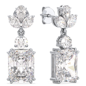 ต่างหูทองคำแท้ 14K ประดับเพชรโมอิสซาไนต์ทรงหยดน้ำ REYES ราคาขายส่ง เครื่องประดับงานแต่งงานสุดคลาสสิก ของขวัญที่สมบูรณ์แบบสำหรับผู้หญิง - Product Image 3