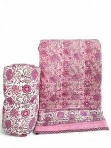 Couette double face King Size en pur coton avec un magnifique motif imprimé à la main, fournisseur en gros pour les magasins de décoration intérieure - Product Image 5