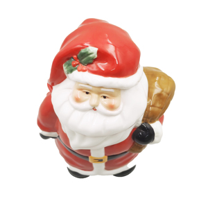 Glazed Porcelain Santa Claus <b>Jar</b> Hand-Painted Festive Biscuit Container Kitchen Decorative Christmas Treat Holder Organizer Cent - Product Image 4