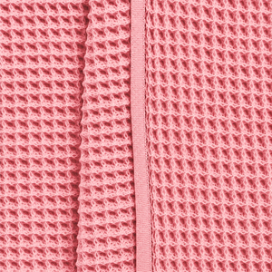 Pink Waffle Knit Throw <b>Blanket</b> Cotton Linen Air Permeable All Season Bedding - Product Image 4