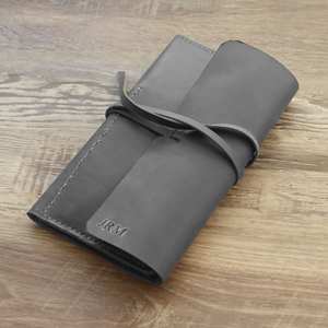 Étui pour ciseaux de barbier en cuir de vache véritable, protection professionnelle pour salon, étui anti-odeur, organiseur d'outils LBSP-0004 - Product Image 3