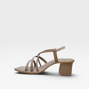 Sandales à talon carré pour femmes, élégantes, à brides, à bout ouvert, à enfiler, confortables, pour les occasions décontractées ou les soirées - Product Image 4