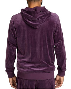 Outdoor Velvet Training Set for Men Hooded Zip Jacket <b>Cuffed</b> Jogger <b>Trousers</b> Warm Sportswear - Product Image 2