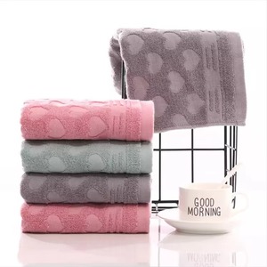 Ensemble de serviettes de bain 100% coton, rectangulaires, tissées, unies, douces, respectueuses de la peau, pour la plage, rose, gris, bleu - Product Image 1