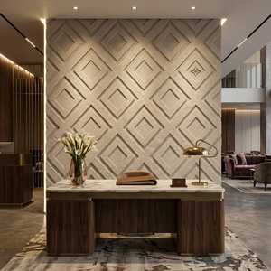 Square Modern Matte <b>Wall</b> Tiles Geometric Pattern Interior and Exterior Use Living Room MCM Cladding Tile - Product Image 3