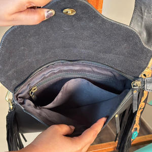 2025 New Hand Tooled Sheepskin Leather <b>Handbag</b> Luxury Custom Designer Versatile Women's Bag Single Shoulder Crossbody Fringe Bag - Product Image 6