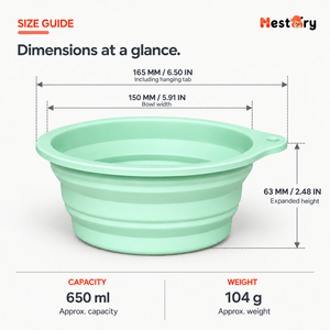 <span class=keywords><strong>Ciotola</strong></span> Pieghevole per Cani, Portatile per Uso Esterno, <span class=keywords><strong>Ciotola</strong></span> in Silicone per Acqua e Cibo, Vassoio Pieghevole da Viaggio con Moschettone, Leggero - Product Image 6