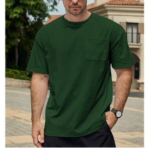 T-shirts en jersey 100 % coton de haute qualité, épais, imprimés, unis, anti-plis, respirants, grandes tailles, personnalisables pour hommes - Product Image 3