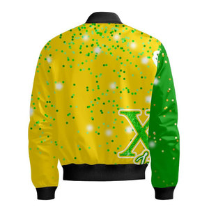 Chaqueta Bomber Negra para Hombre Chi Eta Phi con Logotipo de Tortuga y Estampado 1932, Prenda Exterior Informal con Cierre de Cremallera - Product Image 6