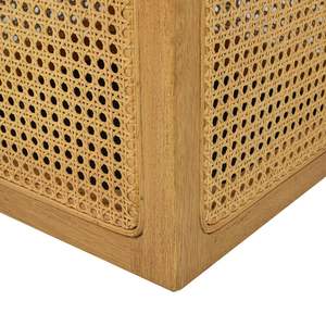 Nina 18 \ "avorio bianco bouclé di canna fettuccia Cube sgabelli eleganti e pouf - Product Image 5