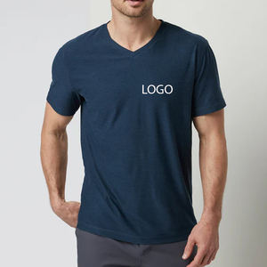 เสื้อคอวีทันสมัยสำหรับสตรีทแวร์ลำลอง ราคาโรงงานถูก สีพื้น ปี 2026 สวมใส่สบายสำหรับผู้ชาย ทรงหลวมเพื่อความสบาย พร้อมโลโก้ - Product Image 1