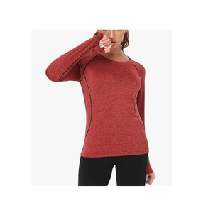 Women's Long Sleeve Crew Neck <b>Raglan</b> T-Shirt Solid Color Slim Fit Knitted Quick Dry Sporty <b>Top</b> All Seasons Gym T-shirt - Product Image 6
