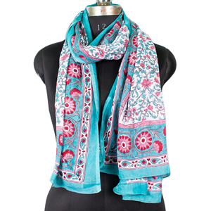 Large Size Cotton Floral Sarong Scarf Handmade Multicolor Block Print Multiway <b>Beach</b> Wear Beautiful Women <b>Accessories</b> - Product Image 1