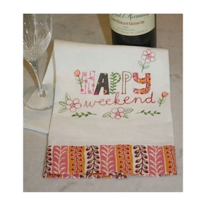 2024 Cute <b>Easter</b> Bunny Funny Embroidered Design Good Quality GOTS Certified Organic 100% Cotton <b>Top</b> Golf Kitchen Tea Towels - Product Image 2