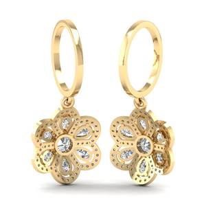 ต่างหูห่วงประดับเพชรโมอิสซาไนต์เงินแท้ 925 จาก REYES Floral Design ราคาขายส่ง เครื่องประดับผู้หญิง งานจิวเวลรี่ชั้นดี - Product Image 3