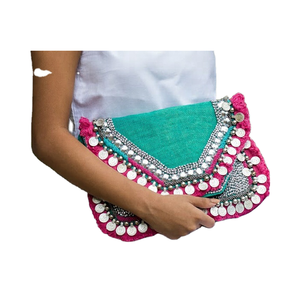 Collection bohème indienne sacs à bandoulière perlés faits à la main femmes concepteur soirée Shopping pochette Style bohème sacs de messager - Product Image 1