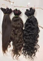 Rambut India Mentah 10-32 Inci Rambut Bergelombang Mentah Wig Rambut Manusia Densitas Tinggi Hitam Alami Lembut Halus Wig Rambut Tahan Lama
