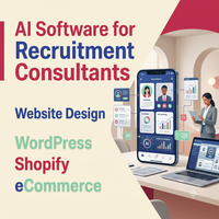 Software de IA para Consultores de Recrutamiento, Diseño de Sitios Web, Software de IA para ERP y CRM, Aplicaciones Móviles para Android e iOS, WordPress, Shopify, Comercio Electrónico