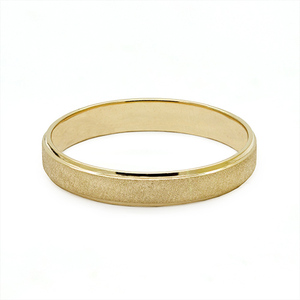 Anillo de banda lisa de oro amarillo de 18 quilates, diseño simple y elegante, anillo de oro macizo para hombres y mujeres, joyería. - Product Image 2