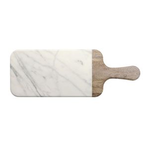 Luxury entertaining tray decorative marble platter wooden oval <b>board</b> premium serving essentials chic marble serve ware - Product Image 4