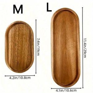 Bandeja rectangular de madera de mango, elegante y duradera, para servir bocadillos, bebidas, desayuno, té, café, uso en la cocina - Product Image 1