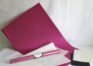 กระดาษห่อของขวัญสีชมพูเมทัลลิกพิมพ์ลายฟอยล์แบบกำหนดเอง หรูหรา หนา 100 แกรม ทำมือจากกระดาษฝ้ายรีไซเคิล สำหรับงานศิลปะและงานฝีมือ - Product Image 3