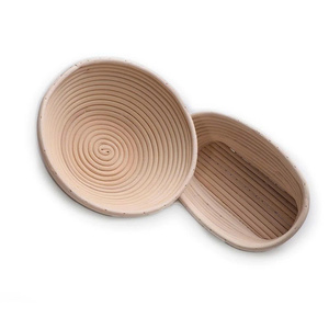 Vietnam natural rattan core Banneton Bread Proofing Basket 9 inch Set of 2 Sourdough <b>Round</b> Bowls MOQ Handmade Rattan basket - Product Image 3